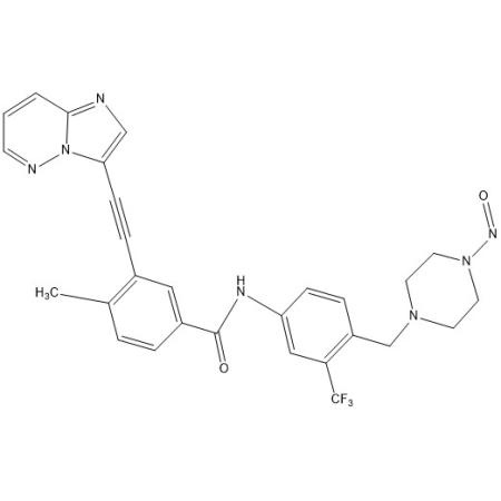 3-(咪唑并[1,2-b]哒嗪-3-基乙炔基)-4-甲基-N-{4-[(4-亚硝基哌嗪-1-基)甲基]-3-(三氟甲基)苯基}苯甲酰胺