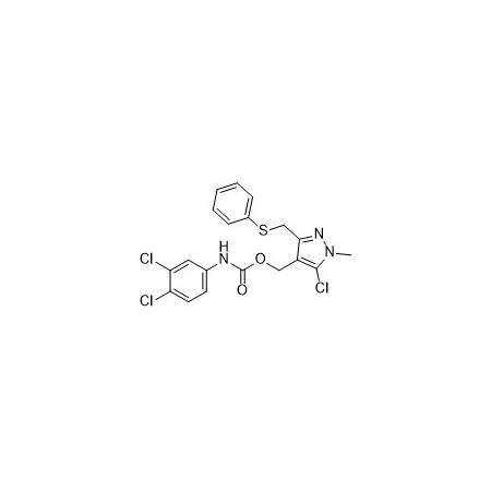 氨基甲酸，（3,4-二氯苯基）-，[5-氯-1-甲基-3-[（苯硫基）甲基]-1H-吡唑-4-基]甲酯（9CI）