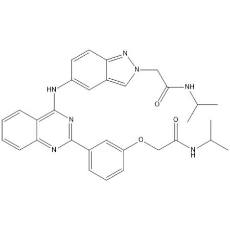 N-异丙基-2-（5-（（2-（3-（2-（异丙基氨基）-2-氧代乙氧基）苯基）喹唑啉-4-基）氨基）-2H-吲唑-2-基）乙酰胺